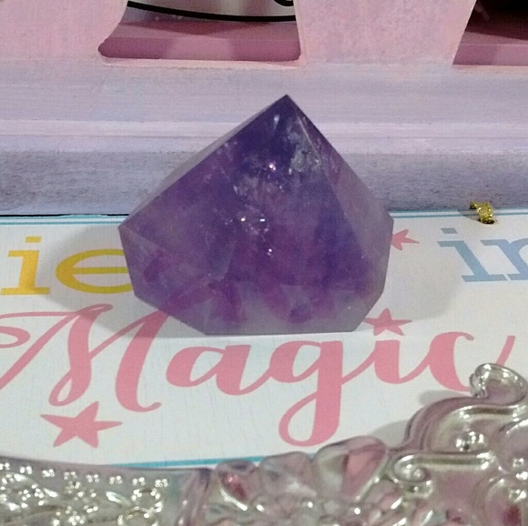 Other - Carved natural amethyst crystal point enhydro